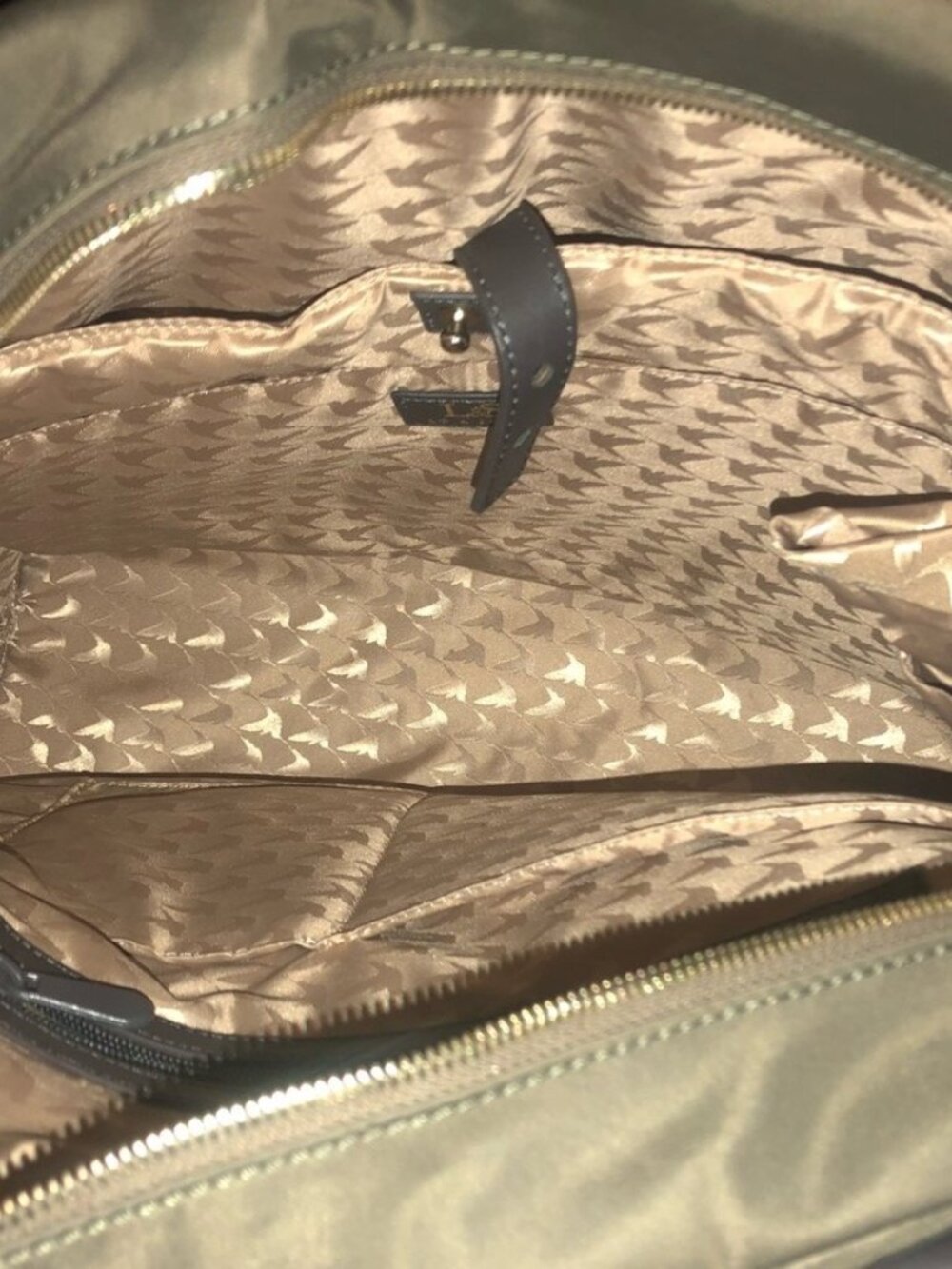 Lo & Sons OG Large Laptop Tote, Army Green (*RARE*)/Gold/Camel - Picture 2 of 7